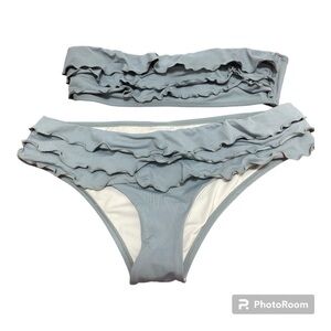 Ondademar ruffled bikini size 8 GUC